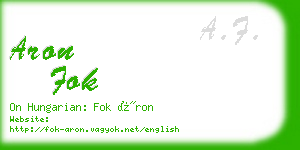 aron fok business card